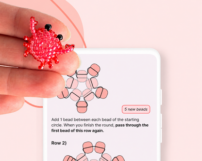 🦀 3D Beaded Crab PDF Pattern