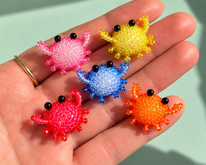 🦀 3D Beaded Crab PDF Pattern