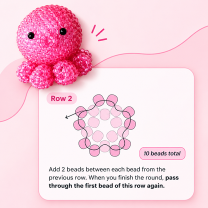 🐙 3D Beaded Octopus PDF Pattern
